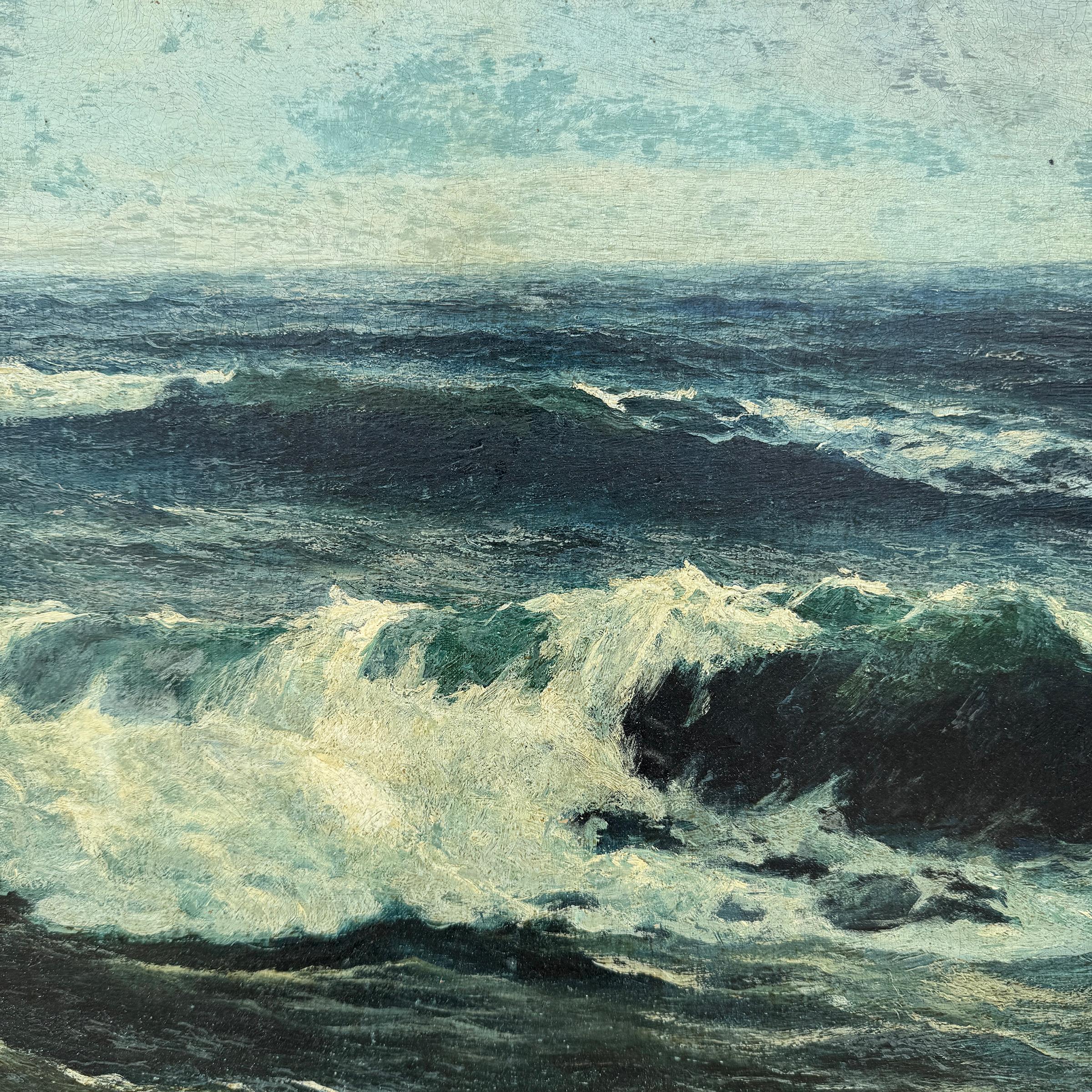 Leon Lundmark Seascape Oil Painting in vendita 4