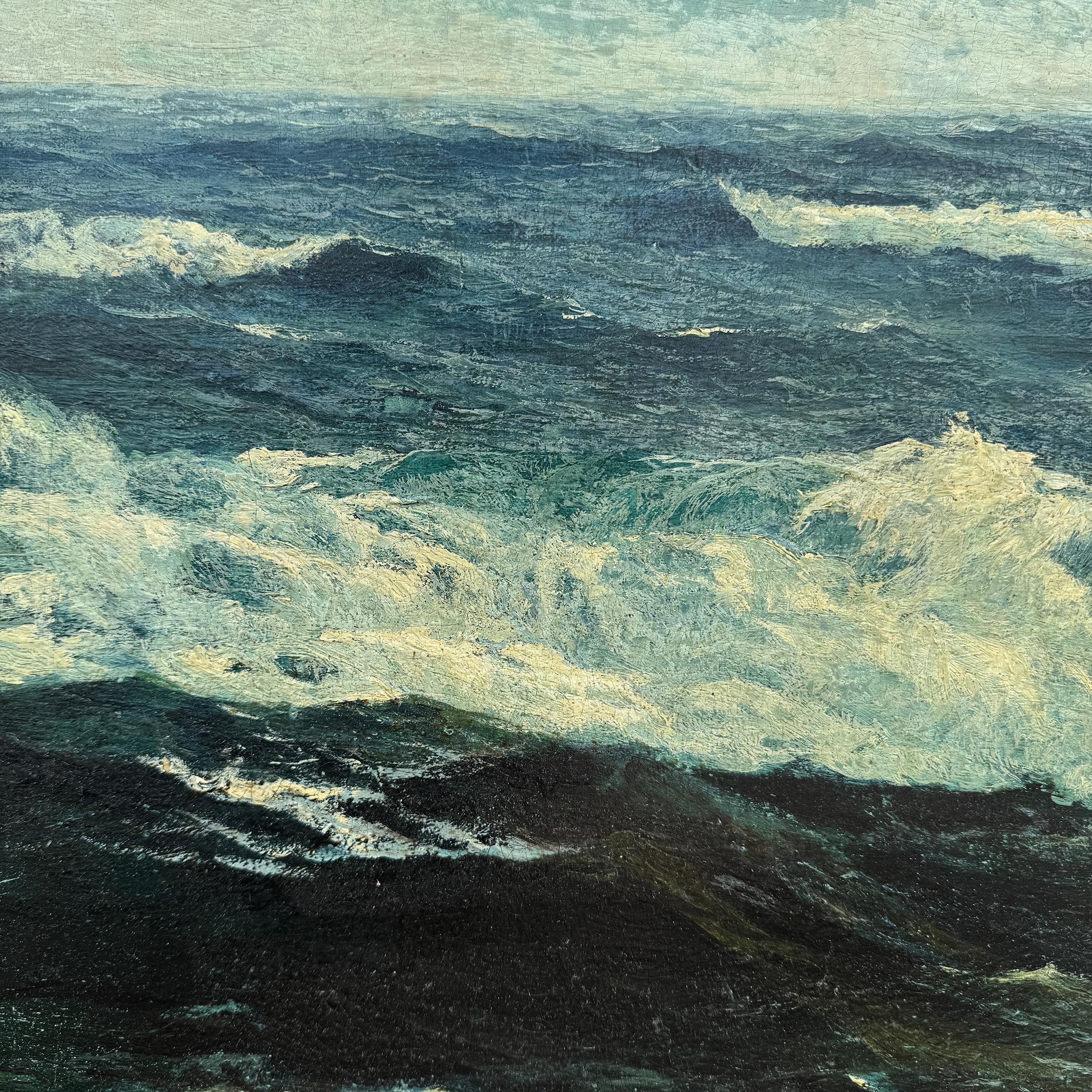 Leon Lundmark Seascape Oil Painting in vendita 3