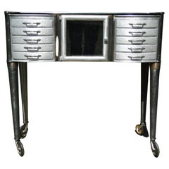 Used Leon Martin Rare Console, from French Dental Cabinet  Office, circa 1920