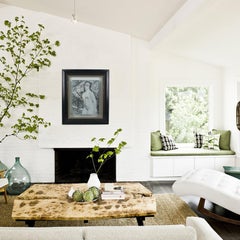 Nude with a Bird, Eglomisé Mirrored Glass Engraved Panel Painting by Leon Masson