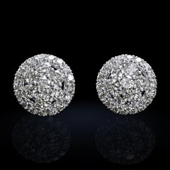 Leon Mege 0.95ct F/VS Diamond Platinum Stud Earrings, 9mm Diameter