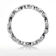 Leon Mege Alternating Marquise and Round Diamond Platinum Eternity Wedding Band