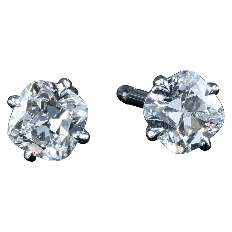 Leon Mege Antique Cushion Cut F Vs Diamond Studs Earring In