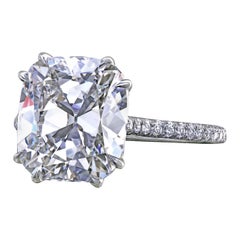 Leon Megé Used Cushion Diamond Built to Order Engagement Ring with Micro Pave