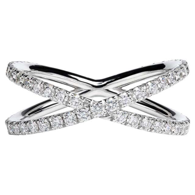 Leon Megé eternity band of round diamonds alternating with marquise ...