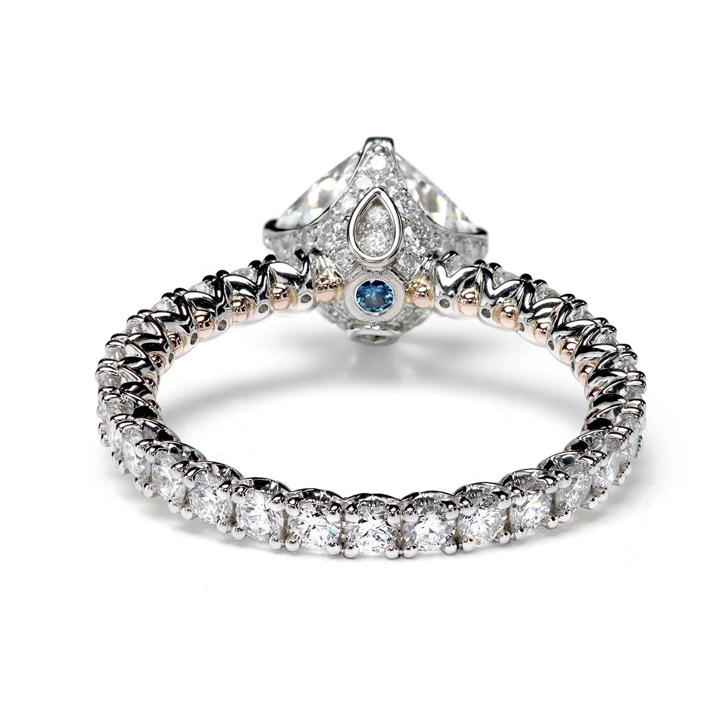 Leon Mege Maßgeschneiderter Diamant-Verlobungsring  im Zustand „Neu“ im Angebot in New York, NY