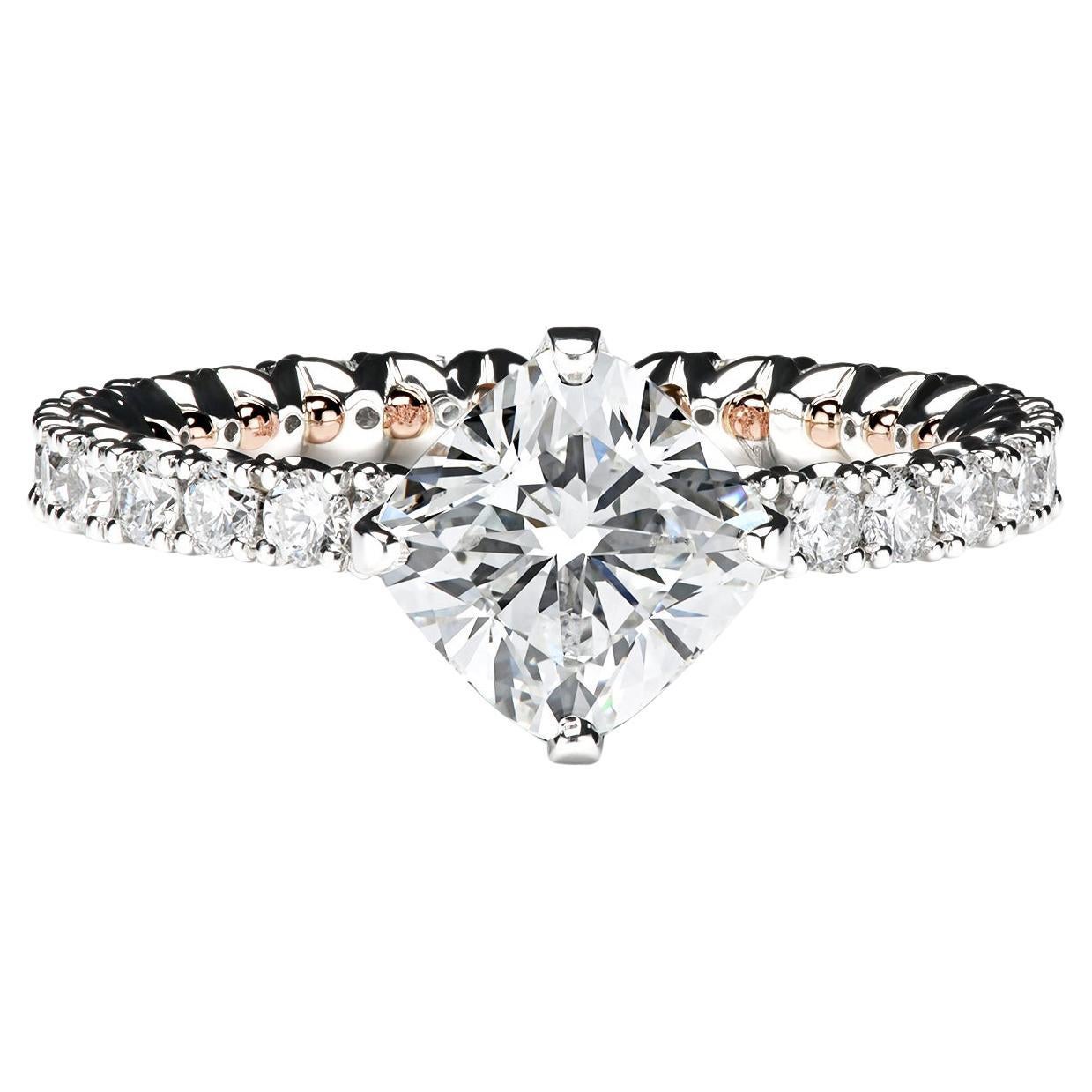 Leon Mege Custom Made Diamond Engagement Ring 