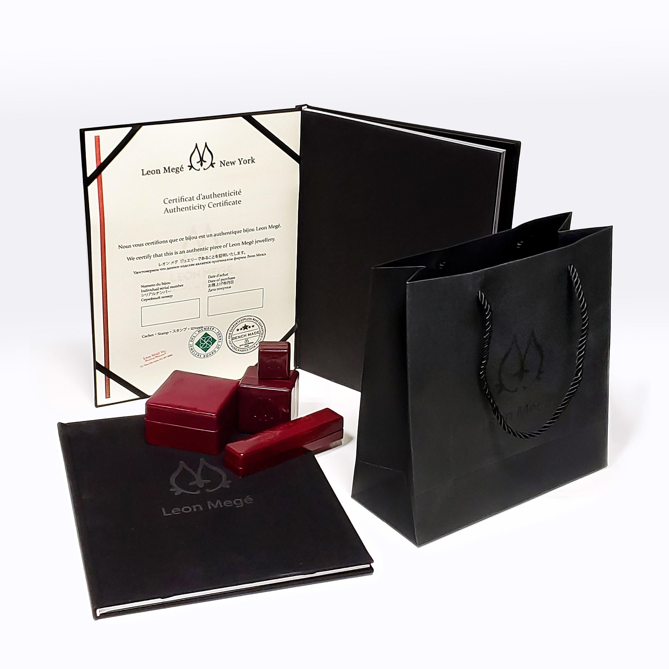 Leon Mege Eternity Diamond Band East-West Set Emerald Cut Diamonds in Platinum For Sale 1