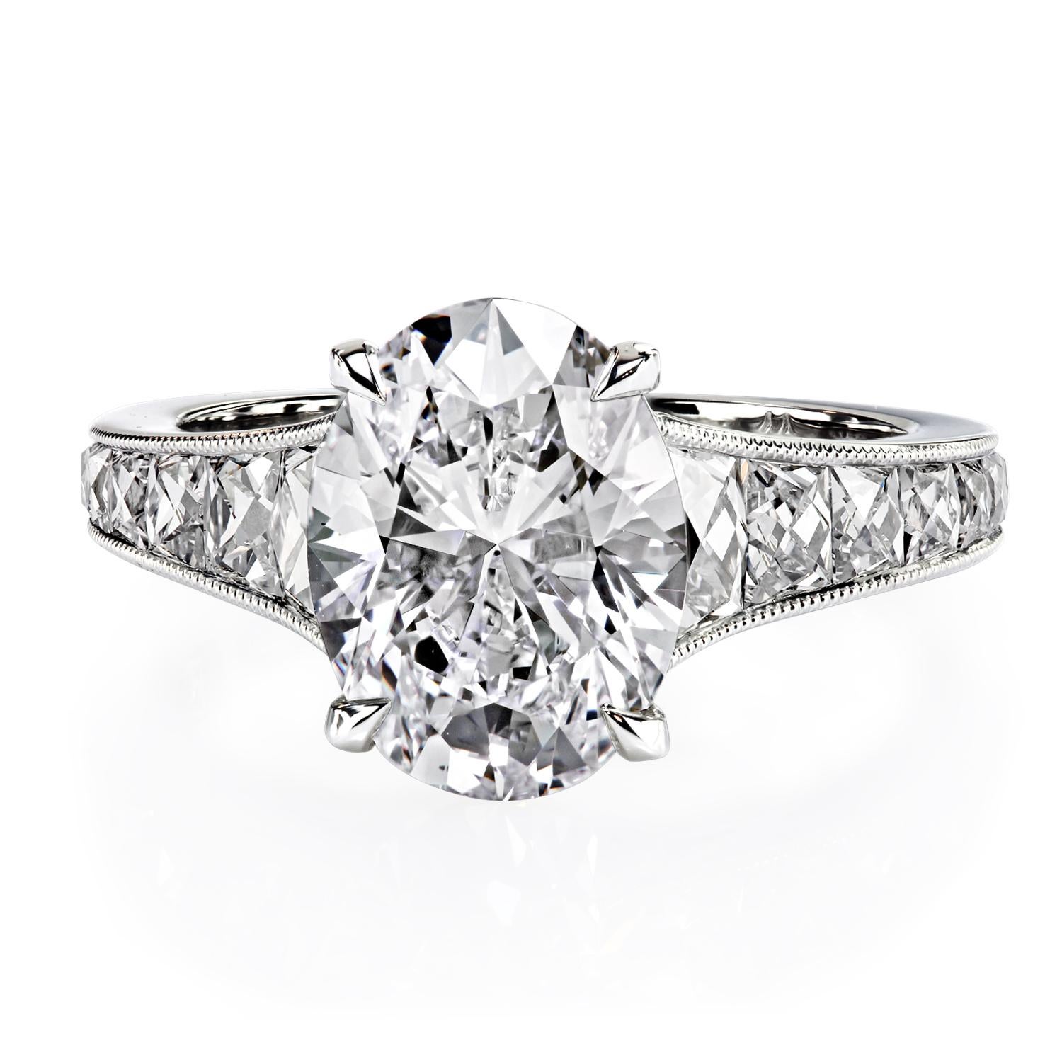 For Sale:  Exclusive and Rare 3.01 Carat H/VS2 GIA-Certified Natural Oval Diamond 4