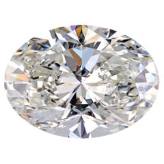 Diamant ovale naturel de 3,01 carats H/VS2 certifié GIA, exclusif et rare à Leon Mege