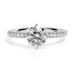 Leon Mege "Flamberge" Engagement Ring with 2.26-carat Certified Round Diamond