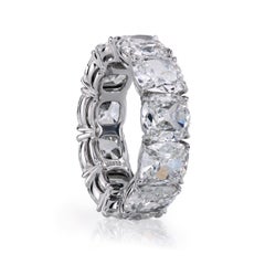 Leon Mege GIA Certified Antique Cushion Diamonds Eternity Wedding Band