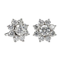 Leon Mege "Ollie" 18K Weißgold Cluster Ohrstecker