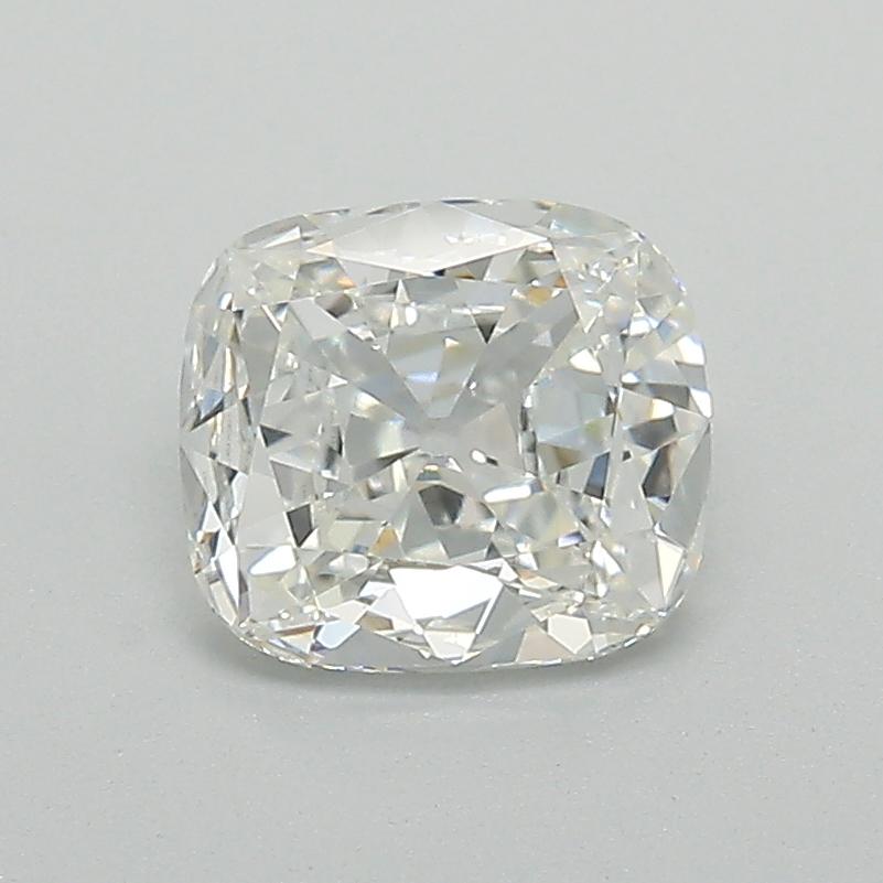 Women's Leon Megé Platinum Double Halo Ring with 1.01-carat Antique Cut Cushion Diamond For Sale