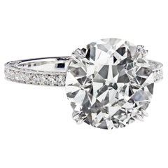 Used Platinum Engagement Ring with Certified 3.70-Carat Oec Diamond