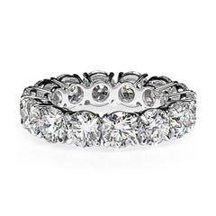Leon Mege Platinum Eternity Band with Certified Round Diamonds