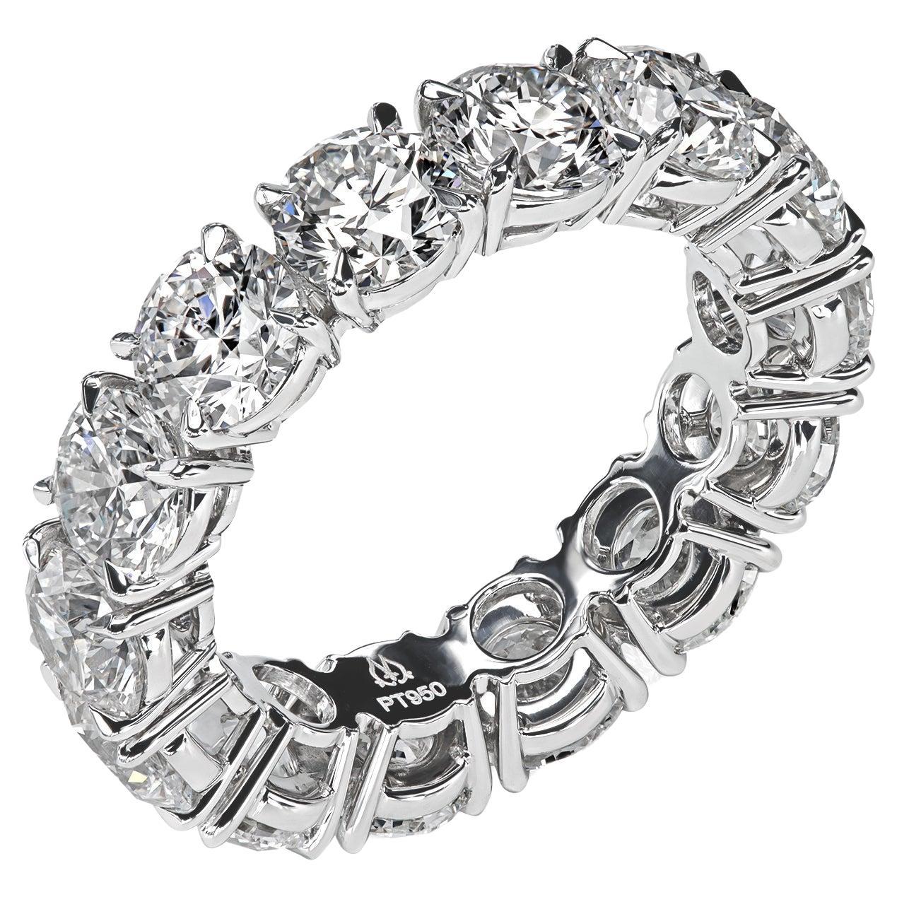 Leon Mege Platinum Eternity Band with Certified Round Diamonds For Sale