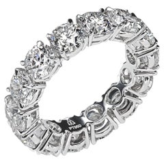 Leon Mege Platinum Eternity Band with Certified Round Diamonds