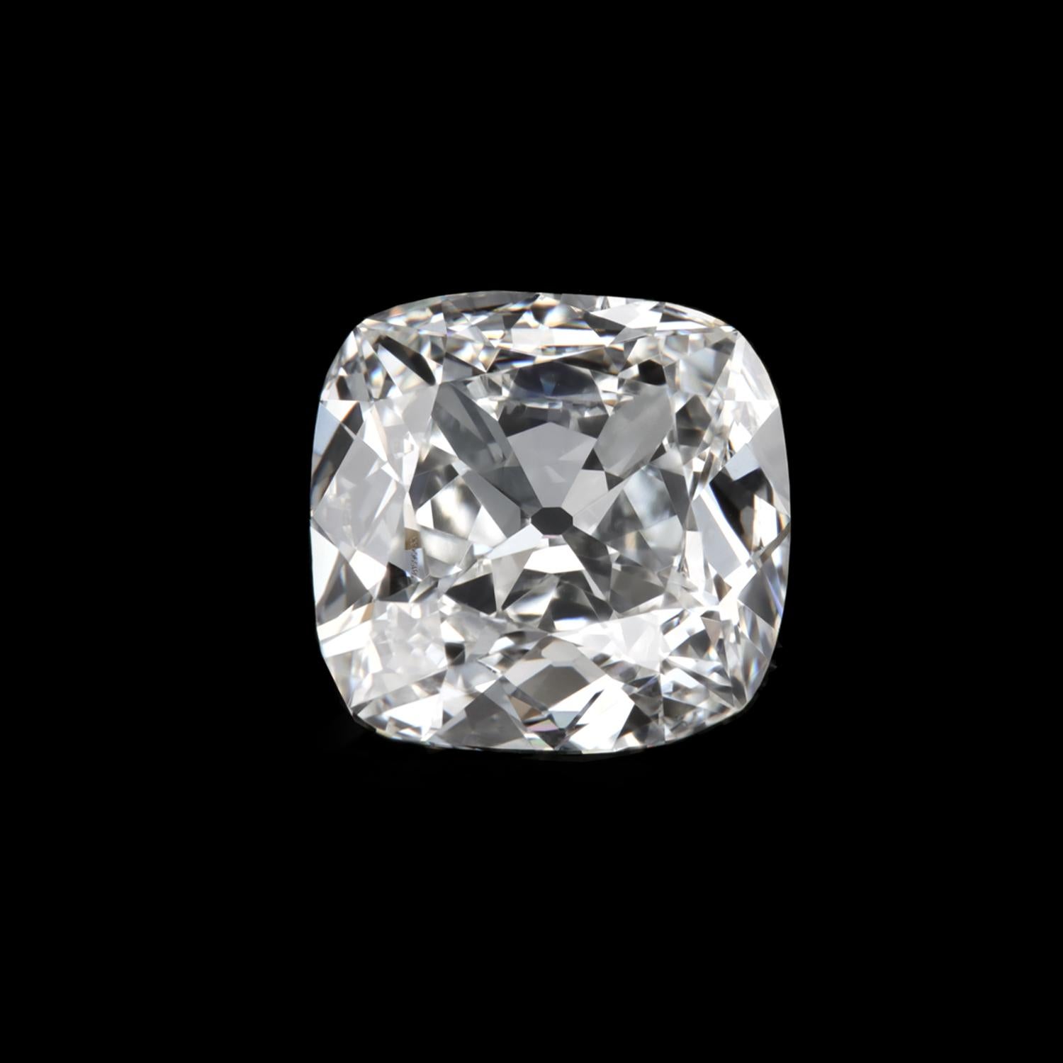 da uomo o donna Il pendente aureola in platino Leon Mege presenta un diamante a cuscino taglio antico. in vendita