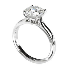 Leon Mege The Perfect Solitaire platinum engagement ring with round diamond