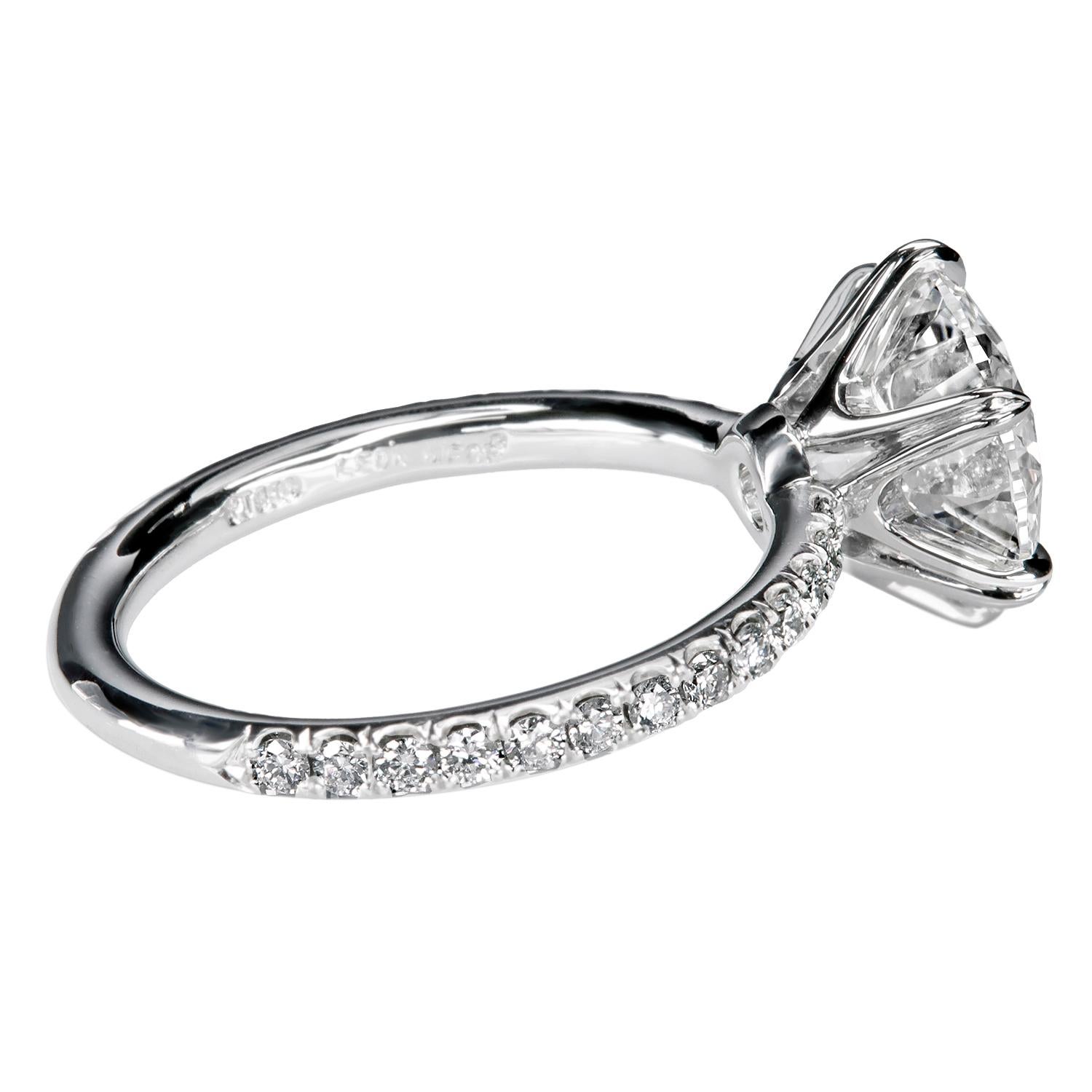 Contemporaneo Leon Mege Tulipano in platino a sei punte, solitario in vendita