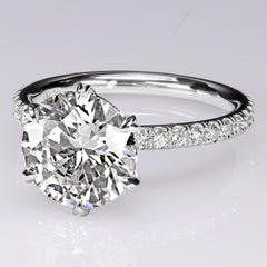 Leon Mege Tulip platinum six prongs solitaire