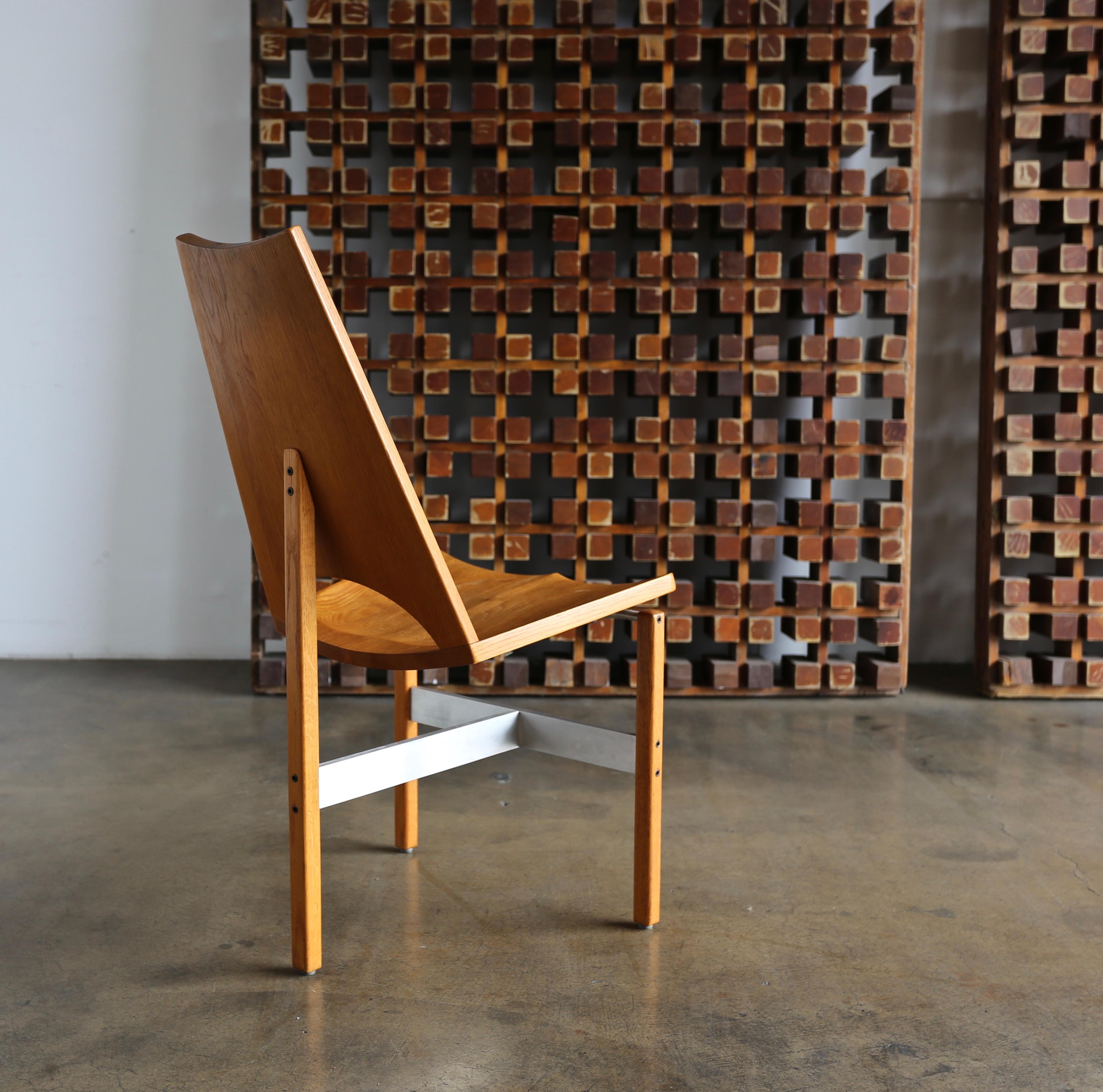 American architect Leon Meyer studio occasional chair, circa 1977.