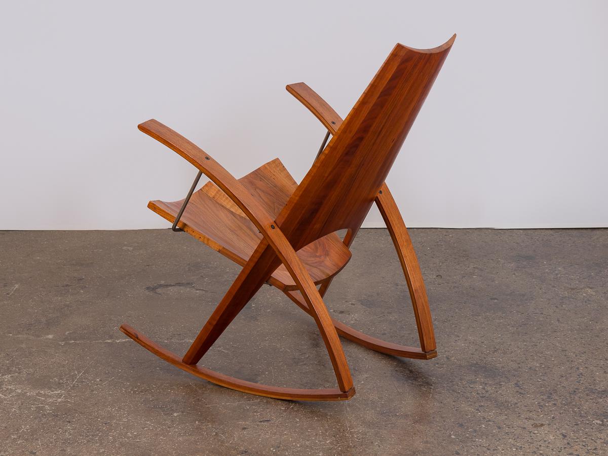 Leon Meyers Studio Craft Rocking Chair In Good Condition In Brooklyn, NY