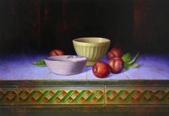 Still Life Bowls and Plums