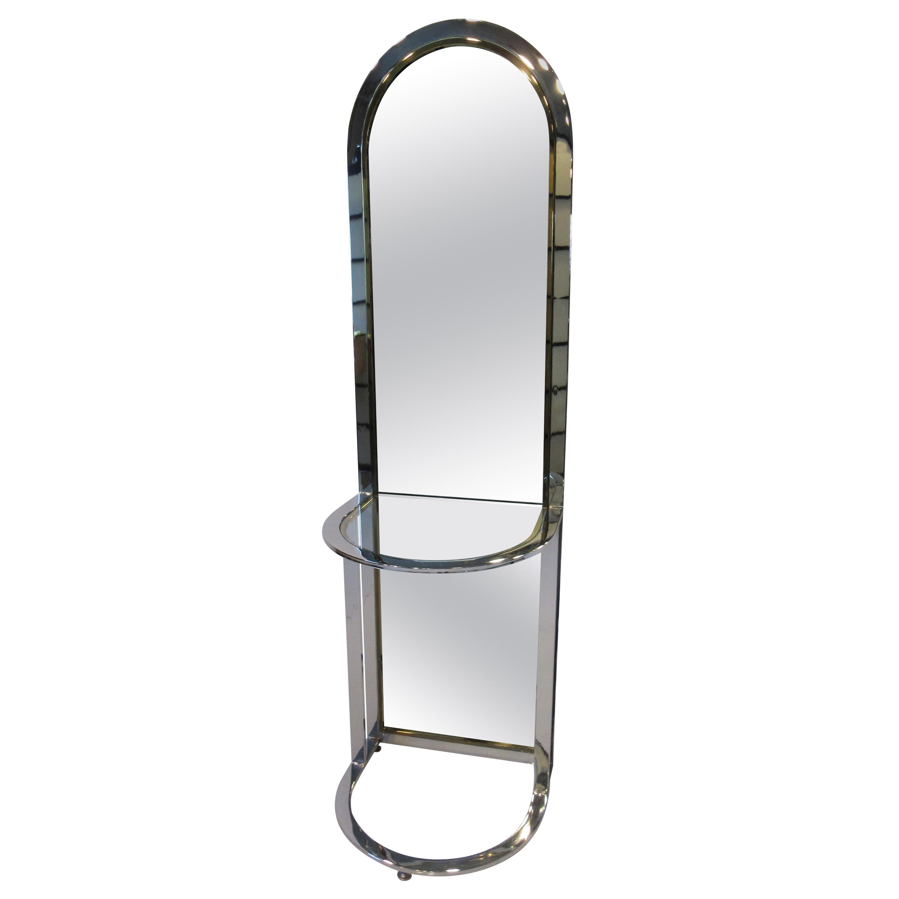 Leon Pace Standing Racetrack Hall Mirror for the Pace Collection For Sale