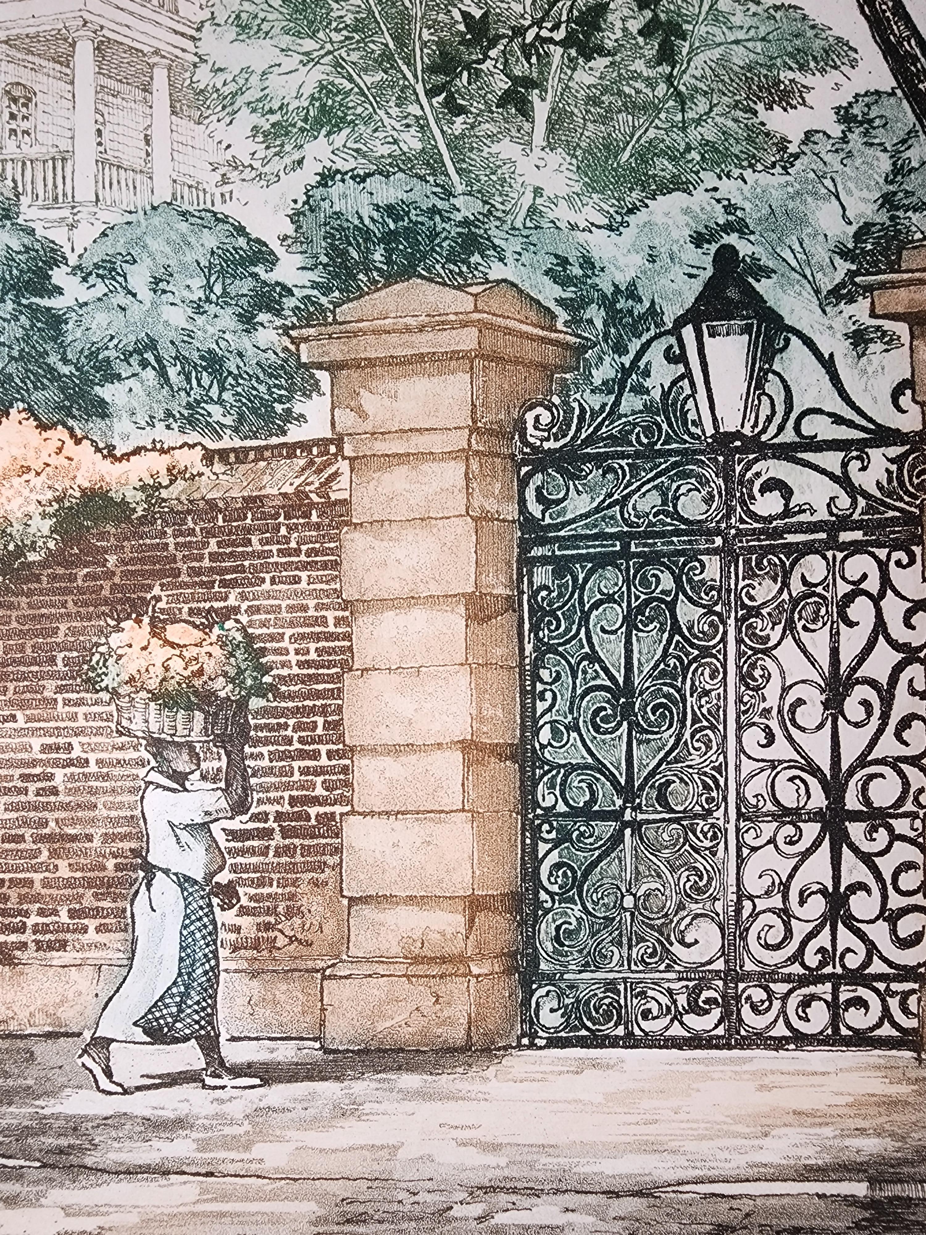 Charleston Gates, S.C. (Amerikanischer Realismus), Print, von Leon Pescheret