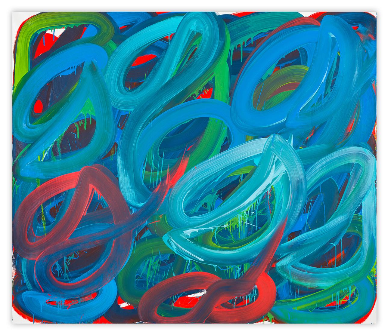 Leon Phillips Abstract Painting - Swirl No.4 (Abstract painting)