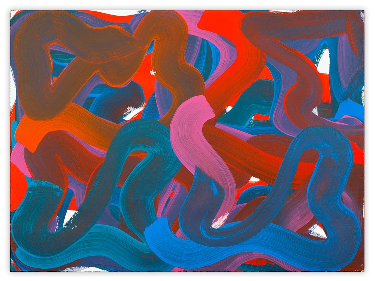 Abstract Painting Leon Phillips - Wiggle n° 22 (peinture abstraite)