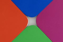 Costellazione Blu Viola Verde Rosso - Pittura acrilica astratta del dopoguerra