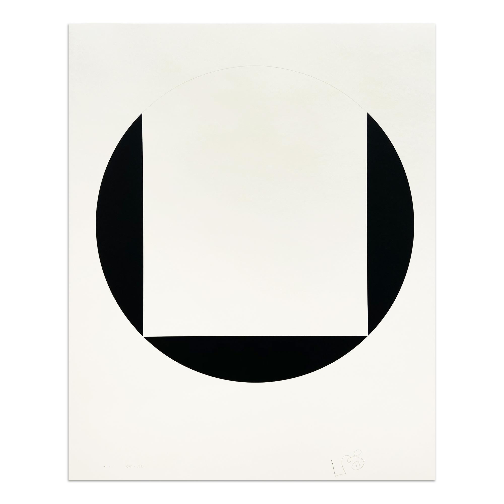 Leon Polk Smith Interior Print - Quadrat im Kreis, Abstract Art, Geometric Abstraction, Hard Edge, Minimalism