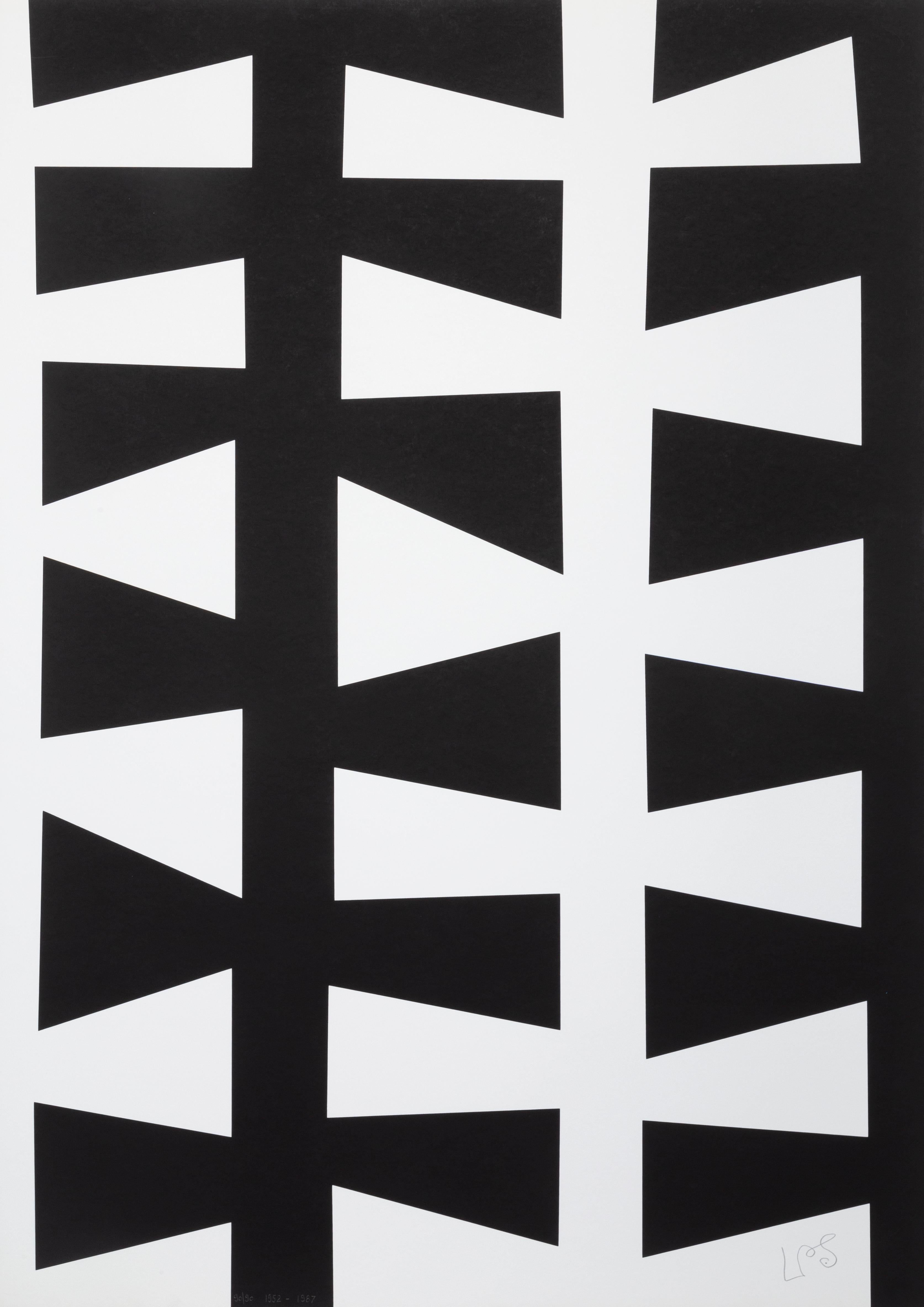 Werkubersicht/Work-Overview E, Large Silkscreen by Leon Polk-Smith