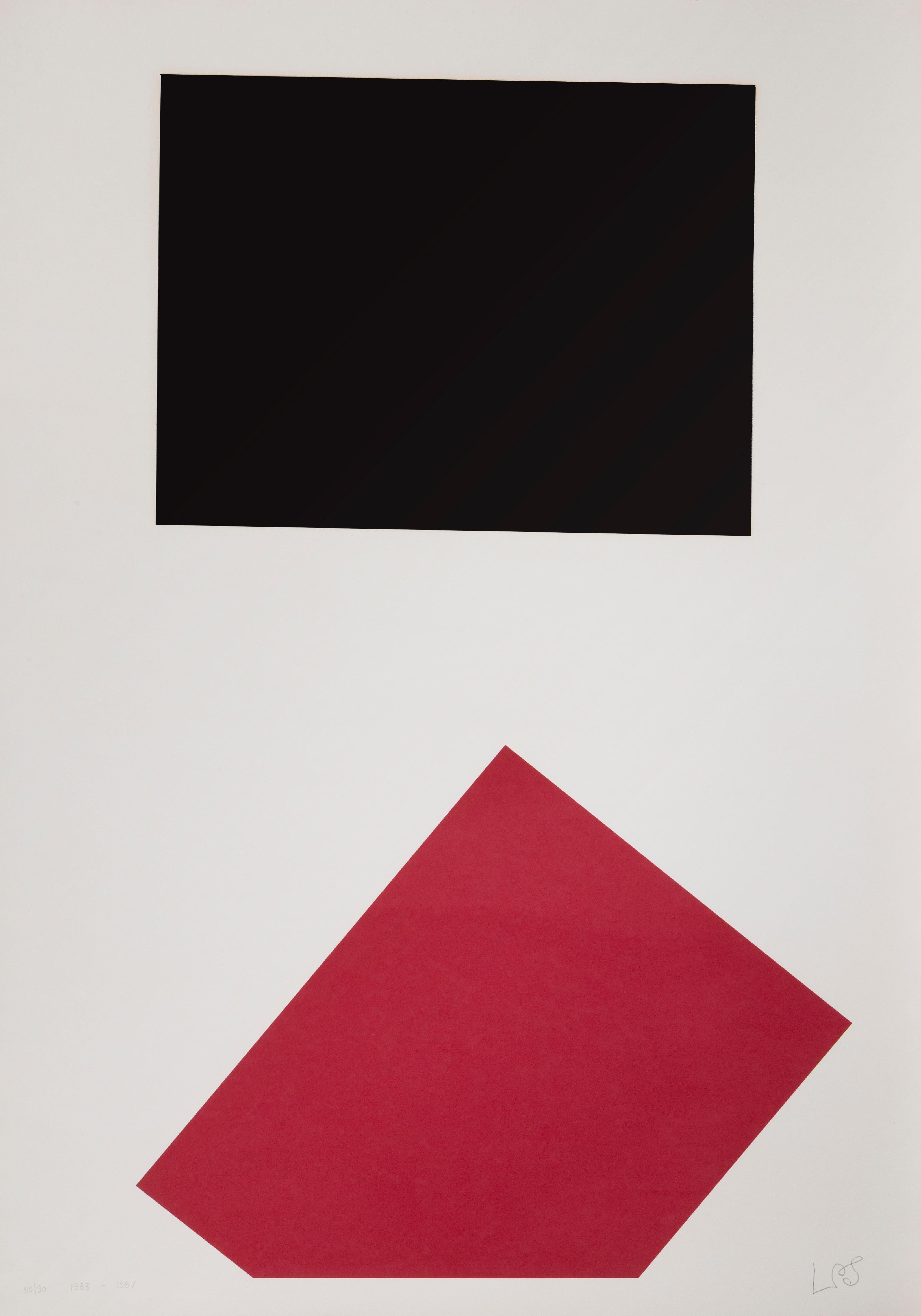 Werkubersicht/Work-Overview J, Large Silkscreen by Leon Polk-Smith