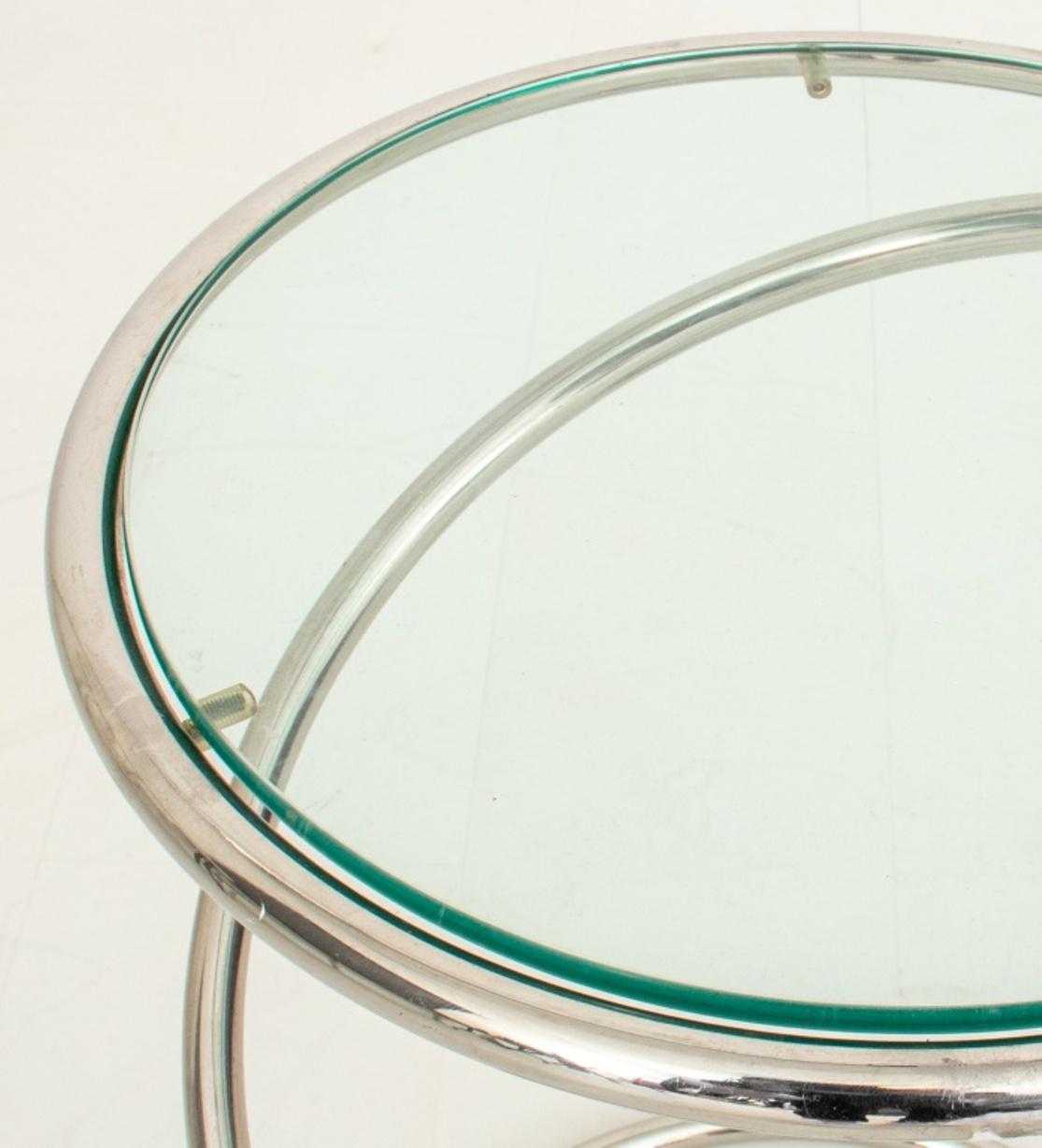 Contemporary Leon Rosen (Attr.) For Pace Chrome Coil Table