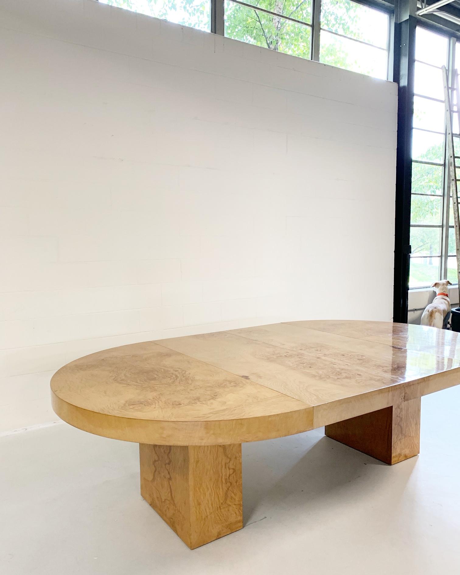 Leon Rosen Burl Wood Oval Dining Table 6