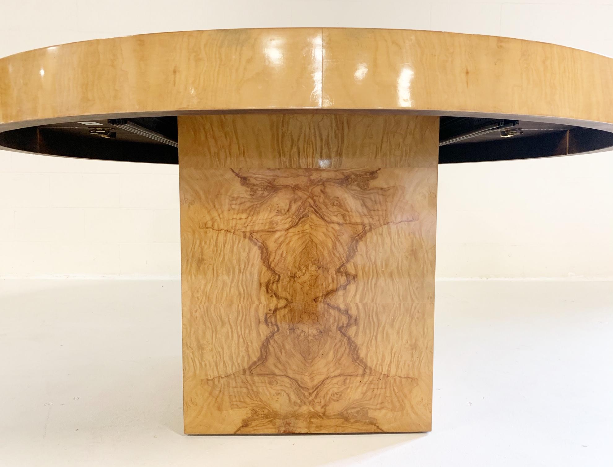 Leon Rosen Burl Wood Oval Dining Table 7