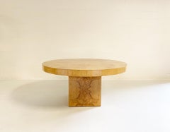 Leon Rosen Burl Wood Oval Dining Table