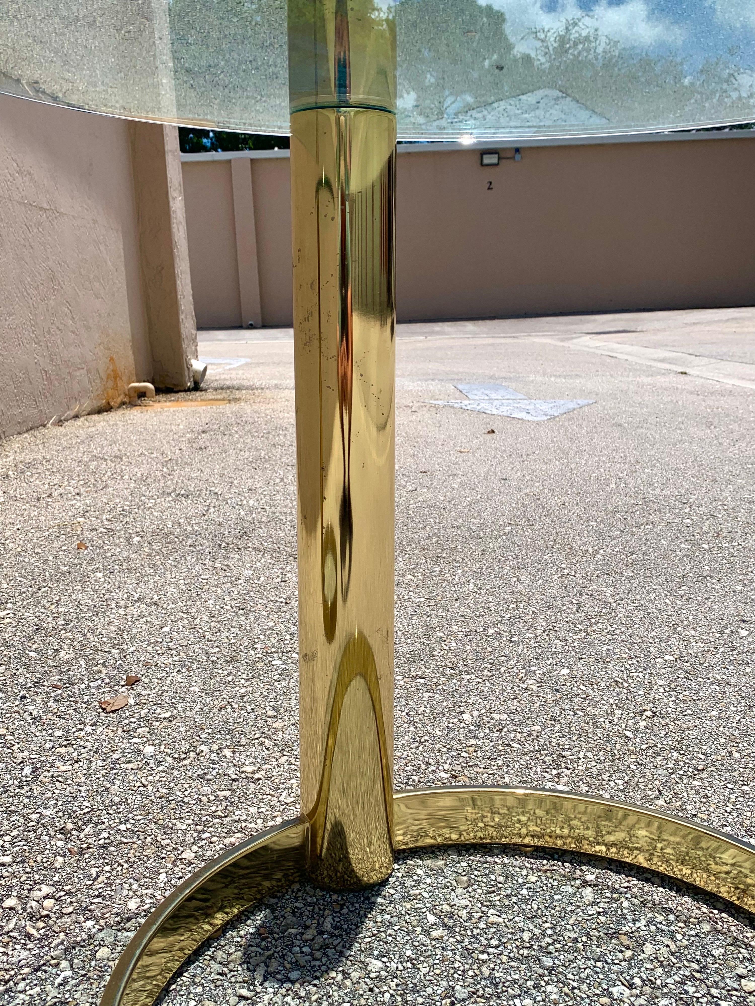 Leon Rosen for Pace Brass Side Tables, a Pair 4