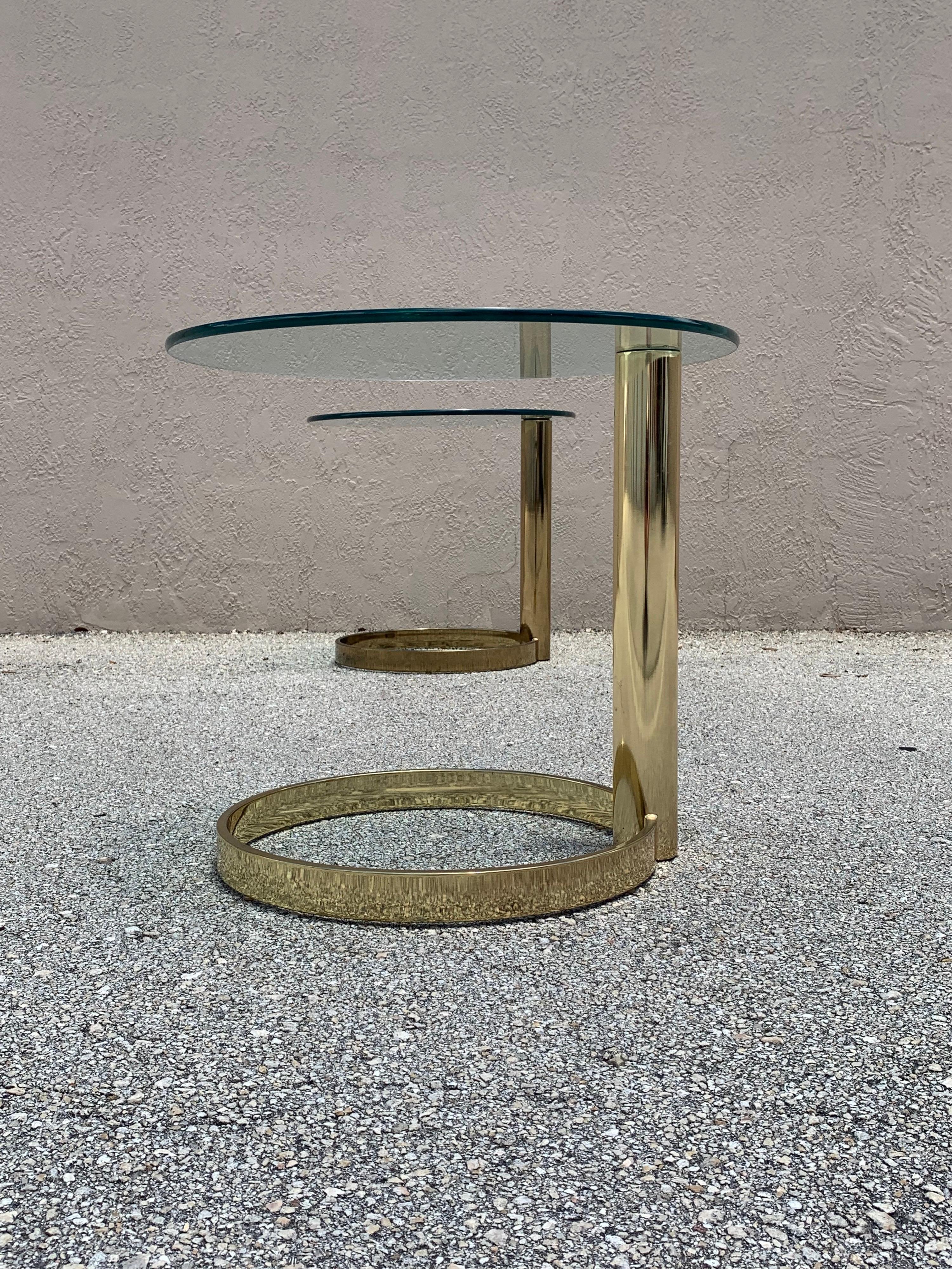 Leon Rosen for Pace Brass Side Tables, a Pair 6
