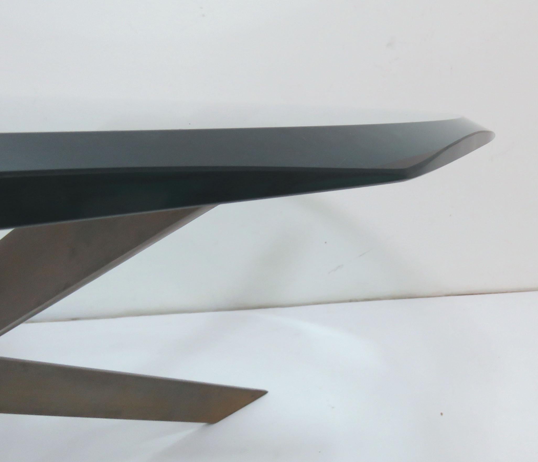 Leon Rosen for Pace Bronze X-Form Coffee Table 1