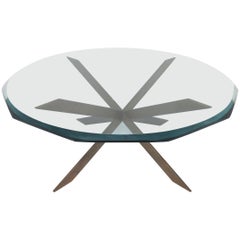 Leon Rosen for Pace Bronze X-Form Coffee Table