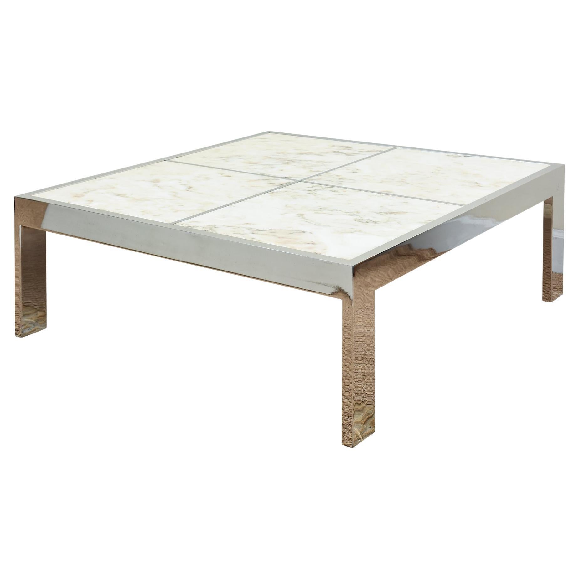 Leon Rosen for Pace Chrome Star X Base Coffee Table at 1stDibs
