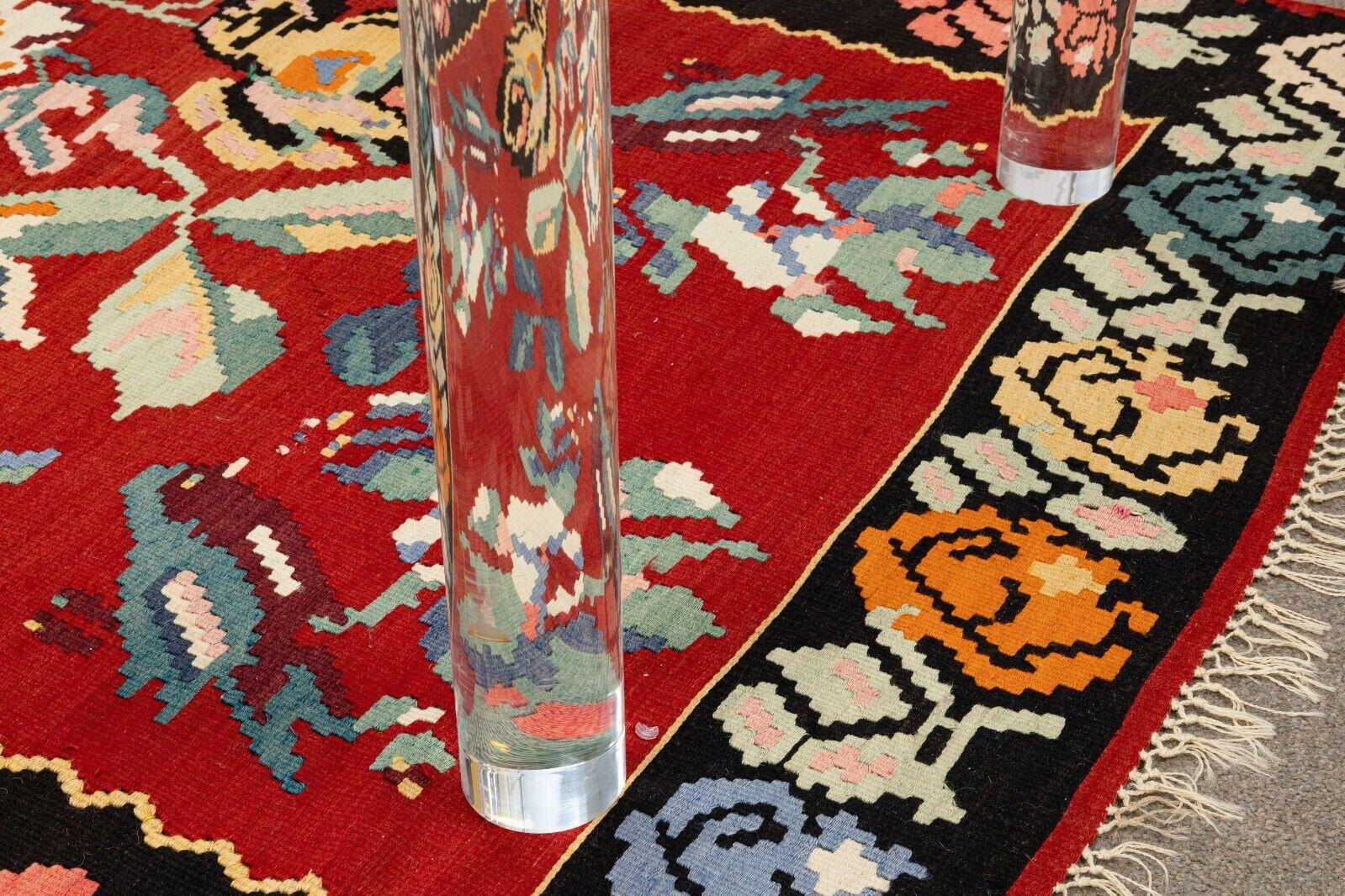 Leon Rosen for Pace Chrome & Lucite Glass Dining Table 2