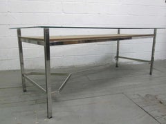 Leon Rosen for Pace Collection Chrome Desk
