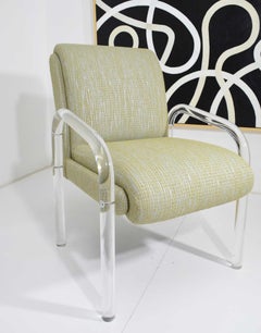 Leon Rosen for Pace Collection Lucite Dining Chairs, Six
