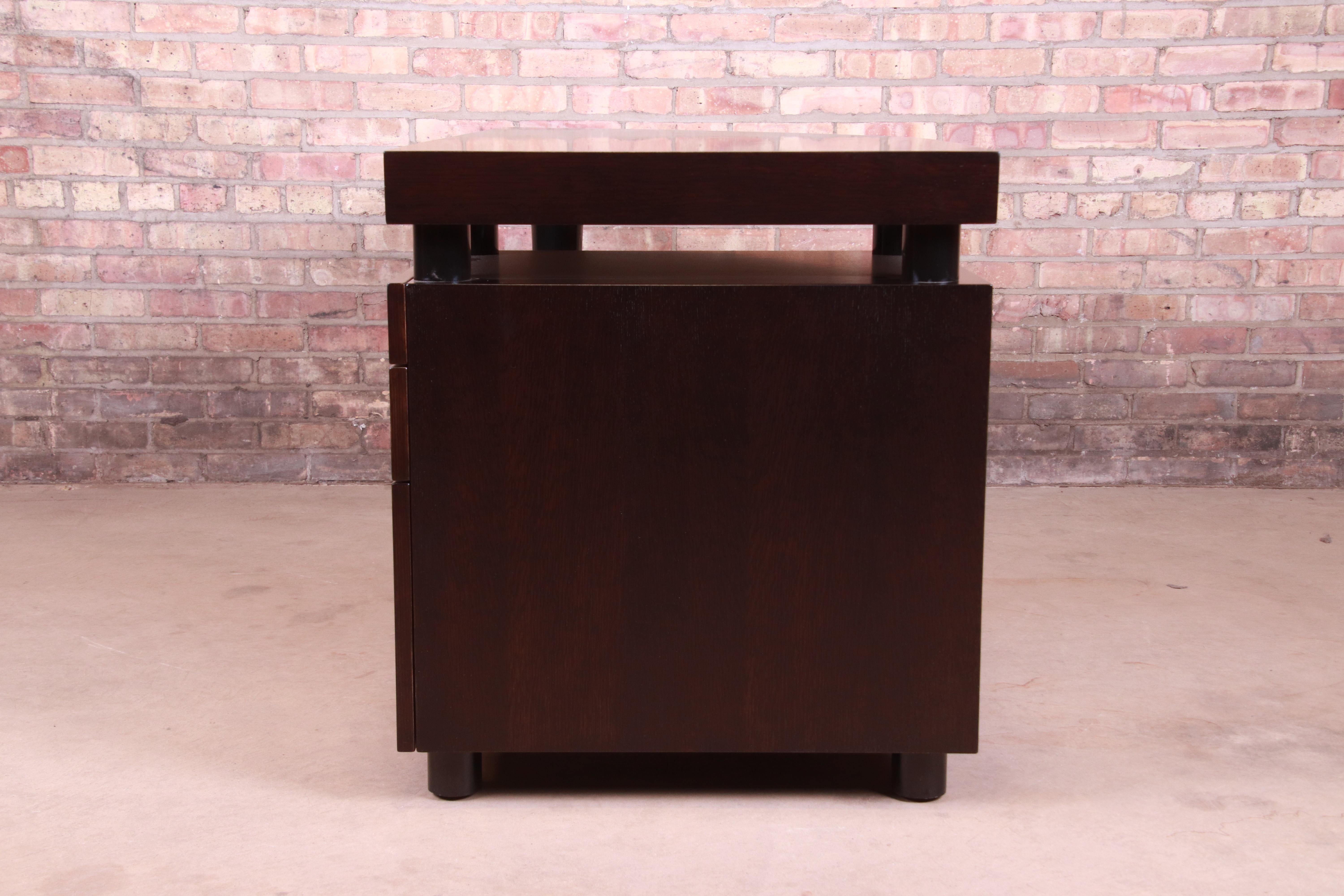 Leon Rosen for Pace Collection Mahogany Boca Desk, Newly Refinished 8